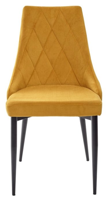 Стул Nepal Bluvel желтого цвета с черными ножками  - купить Обеденные стулья по цене 6450.0