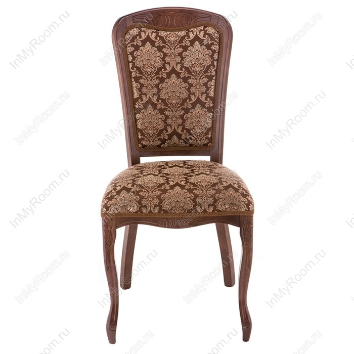 Обеденный стул Клето с обивкой шоколадного цвета - купить Обеденные стулья по цене 5600.0