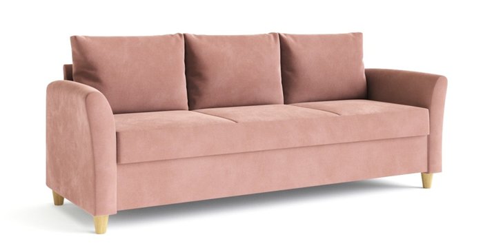 Диван-кровать Катарина розового цвета - купить Прямые диваны по цене 53809.0