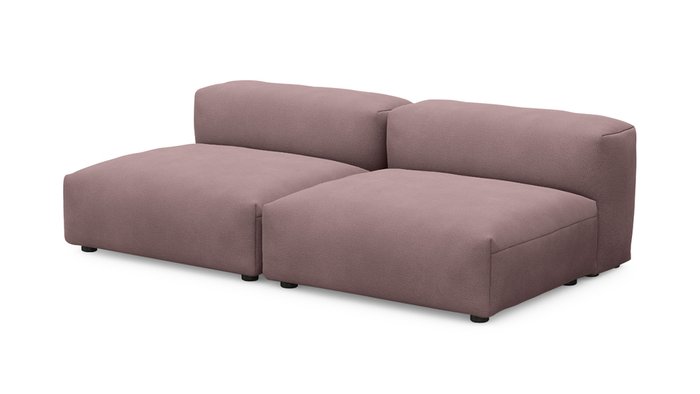 Прямой диван Фиджи сдвоенный темно-розового цвета - купить Прямые диваны по цене 47500.0