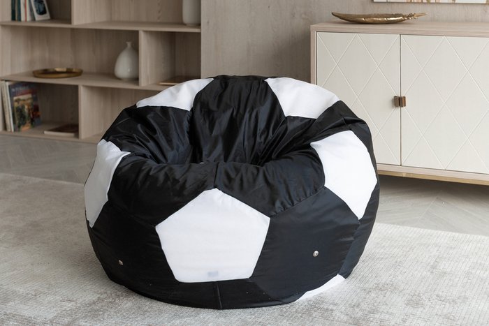 Кресло Мяч бело-черного цвета - купить Бескаркасная мебель по цене 3190.0
