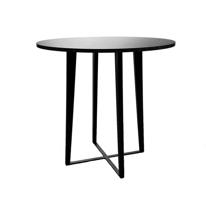 Обеденный стол Геометрия серо-черного цвета