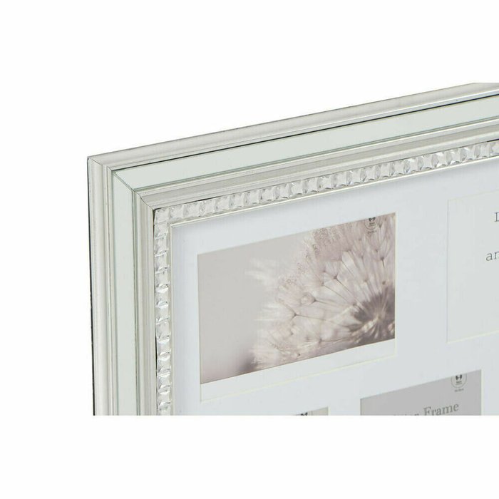 Фоторамка Luxury 46,5 x 2 x 40 cm Стеклянный Серебристый Позолоченный полистирол традиционный (2 штук) - лучшие Рамки в INMYROOM