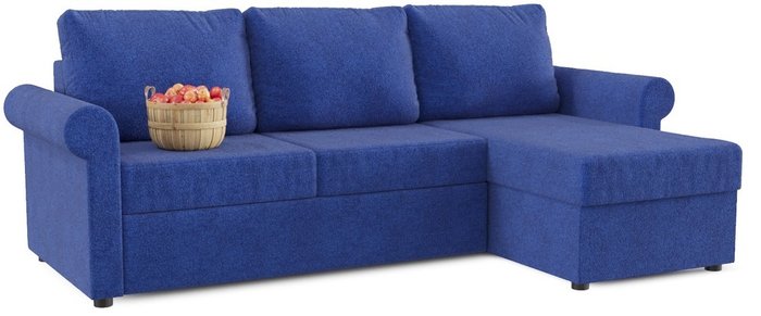 Угловой диван-кровать Верона синего цвета