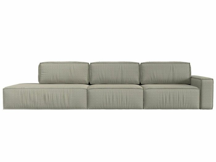Диван-кровать Прага Модерн Лонг серо-бежевого цвета подлокотник справа - купить Прямые диваны по цене 97999.0