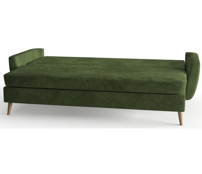 Диван-кровать Авиньон в обивке из велюра темно-зеленого цвета - лучшие Прямые диваны в INMYROOM