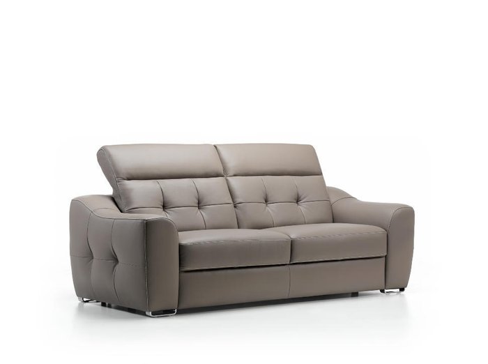 Прямой кожаный диван Aura коричневого цвета - купить Прямые диваны по цене 393484.0
