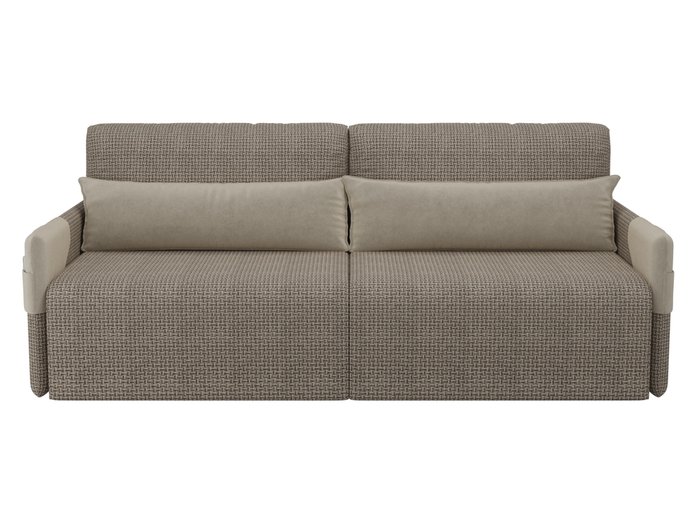 Прямой диван-кровать Армада коричневого цвета - купить Прямые диваны по цене 31990.0