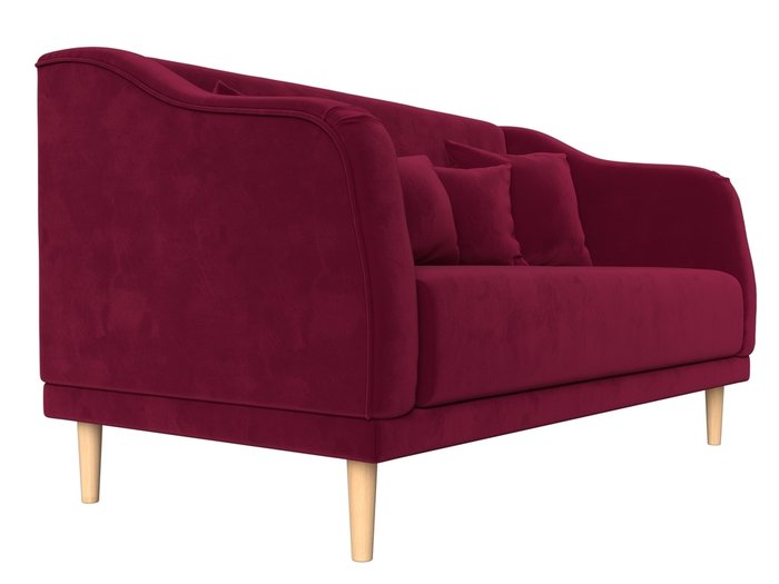 Прямой диван Киото бордового цвета - лучшие Прямые диваны в INMYROOM