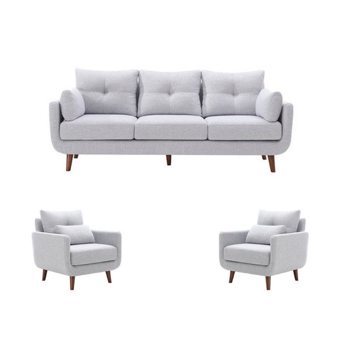 Комплект мягкой мебели (диван и 2 кресла) "ANGLE"