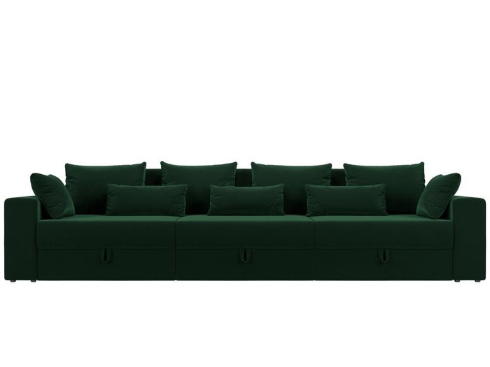 Прямой диван-кровать Мэдисон Long зеленого цвета - купить Прямые диваны по цене 50990.0