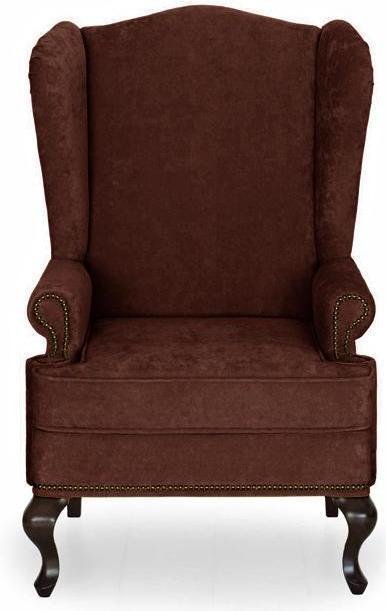 Кресло английское Биг Бен с ушками дизайн 8 темно-коричневого цвета - купить Интерьерные кресла по цене 30150.0