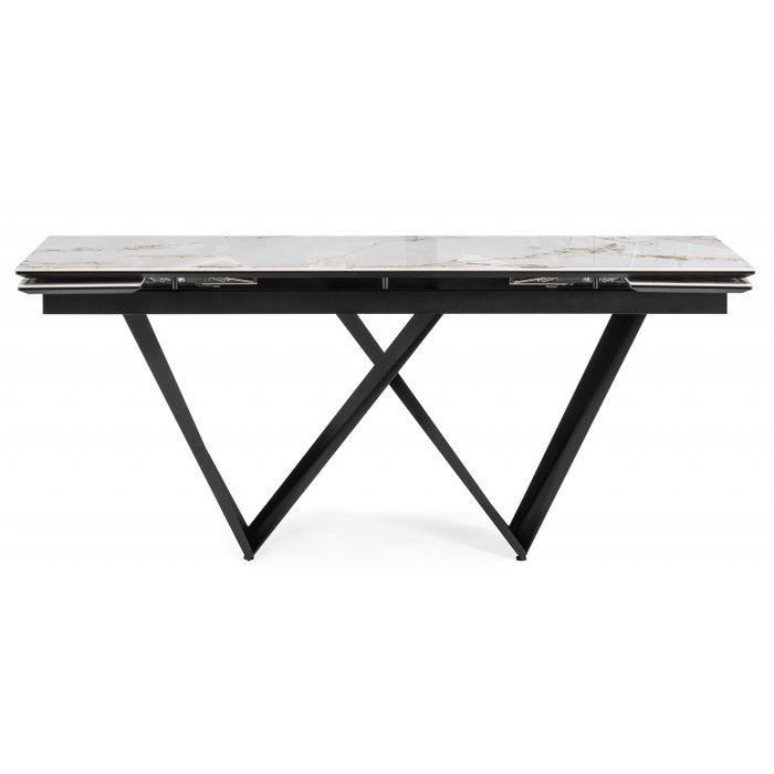 Раздвижной обеденный стол Бор белого цвета - купить Обеденные столы по цене 59190.0