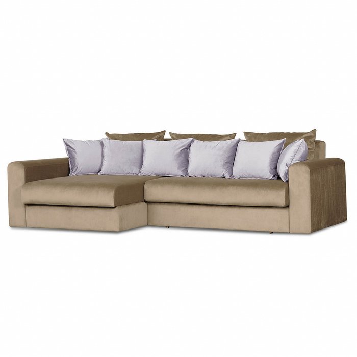 Угловой диван-кровать Мэдисон Лувр темно-бежевого цвета