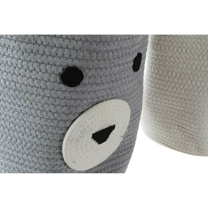 Корзина DKD Home Decor полиэстер Детский Медведь (25 x 25 x 37 cm) (2 штук) - лучшие Плетеные корзины в INMYROOM