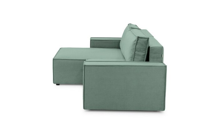 Угловой диван-кровать с оттоманкой Софт 2 зеленого цвета - лучшие Угловые диваны в INMYROOM
