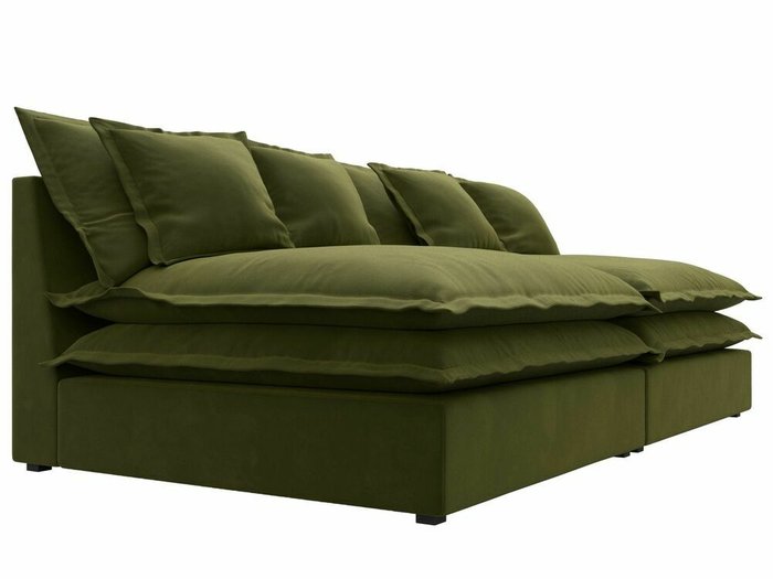 Диван Лига 040 зеленого цвета - лучшие Прямые диваны в INMYROOM