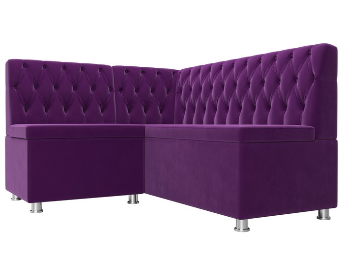 Кухонный угловой диван Мирта фиолетового цвета левый угол - лучшие Угловые диваны в INMYROOM