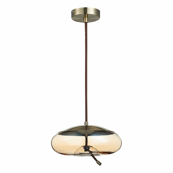 Подвесной светильник Ozzio янтарно-бронзового цвета - купить Подвесные светильники по цене 12980.0