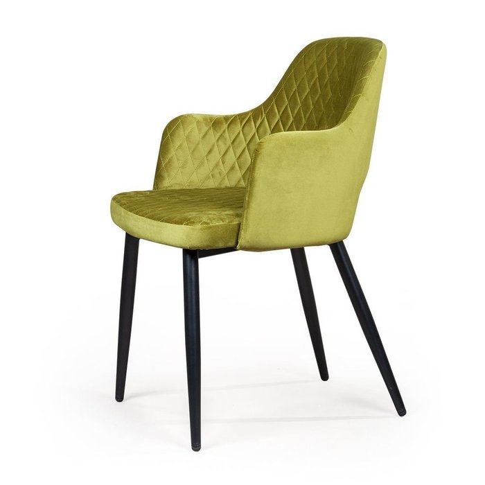 Стул с подлокотниками William оливково-зеленого цвета - купить Обеденные стулья по цене 7900.0