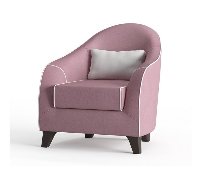 Кресло Бемоль в обивке из велюра темно-розового цвета