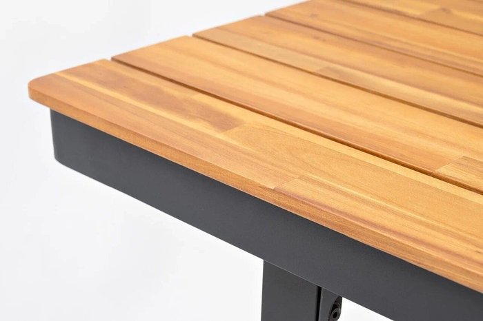 Обеденный стол Tора 180 бежево-черного цвета - лучшие Садовые столы в INMYROOM