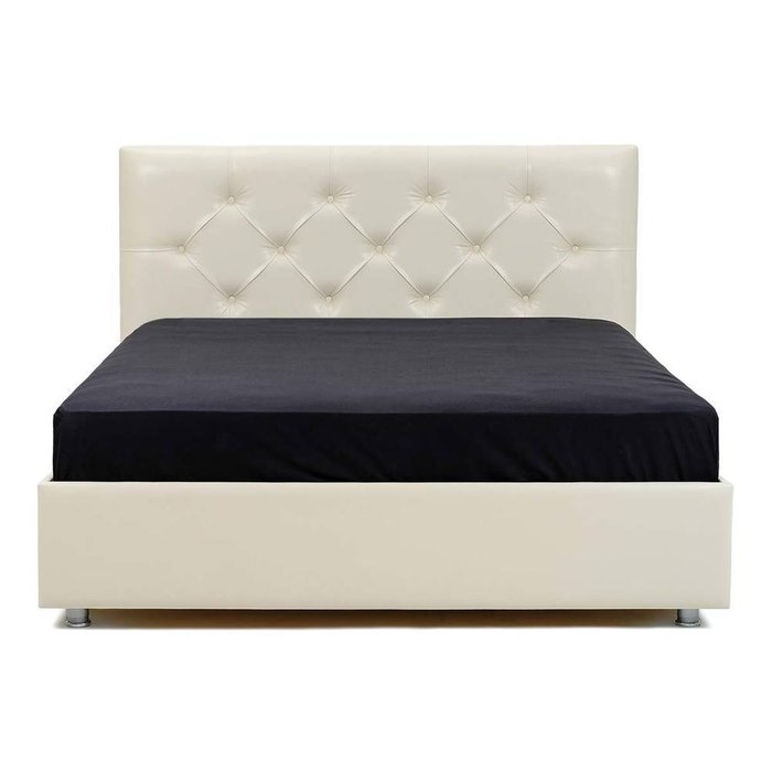 Кровать Монблан с подъемным механизмом из бежевой экокожи 160х200 - купить Кровати для спальни по цене 26990.0
