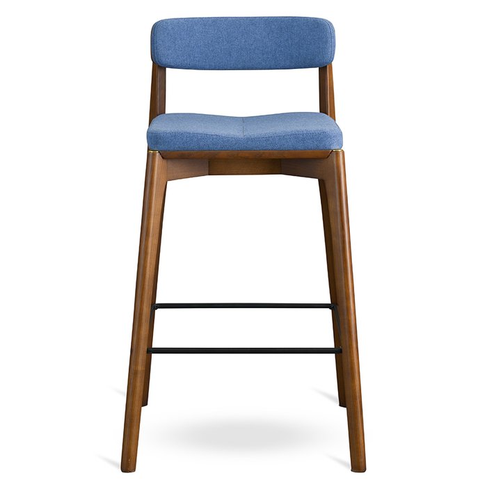 Стул полубарный Aska сине-коричневого цвета - купить Барные стулья по цене 25900.0
