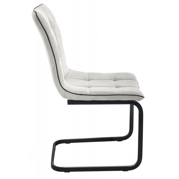 Стул Nana на металлическом каркасе с обивкой светло-серого цвета - лучшие Обеденные стулья в INMYROOM