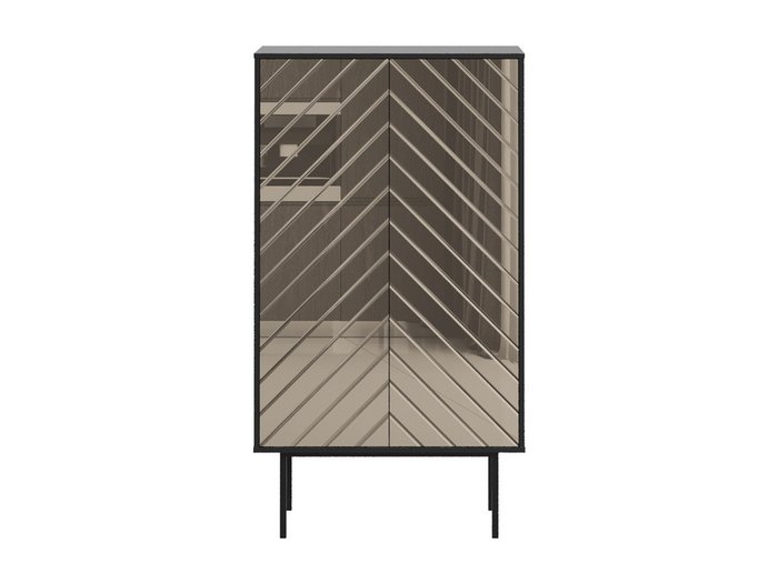 Шкаф двухдверный Boho с зеркальным фасадом бронзового цвета - купить Комоды по цене 43900.0