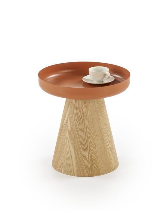 Стол журнальный Gina оранжево-бежевого цвета Стол журнальный Gina оранжево-бежевого цвета