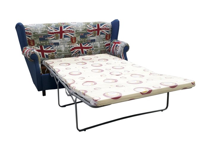 Диван-кровать Британика синего цвета с узором - лучшие Прямые диваны в INMYROOM