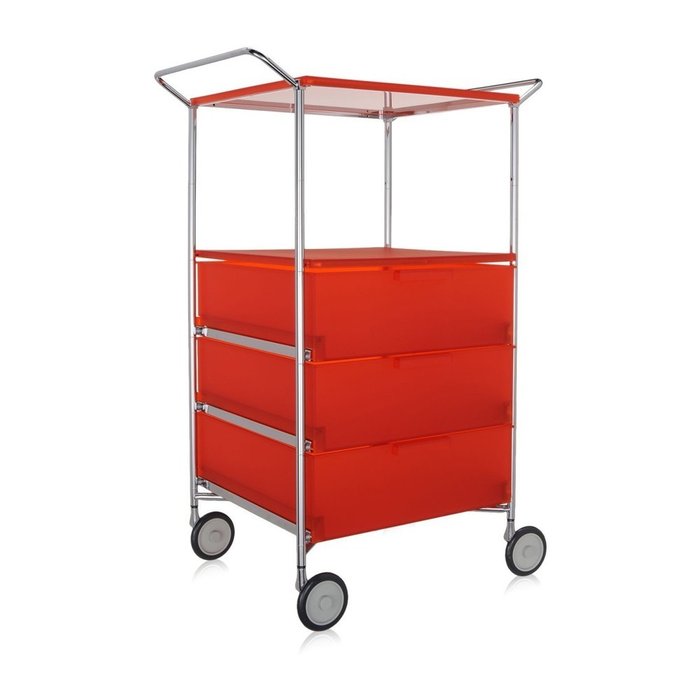 Комод Mobil оранжевого цвета на колесиках - купить Комоды по цене 99674.0