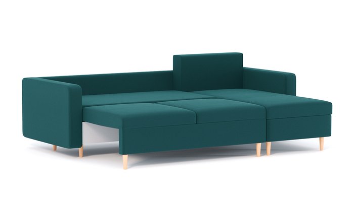 Угловой диван-кровать Палмер темно-зеленого цвета - лучшие Угловые диваны в INMYROOM