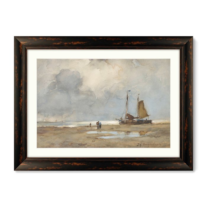 Репродукция картины в раме View on the Beach, 1895г. - купить Картины по цене 16299.0