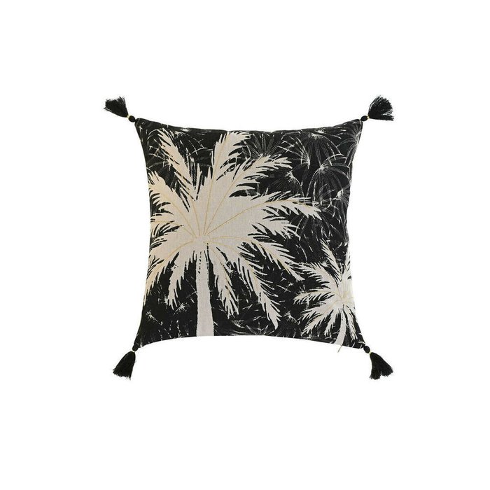 Декоративная подушка Boho Пальма 45x45 бежево-черного цвета