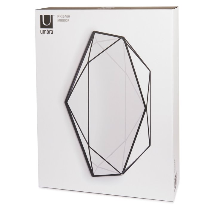 Зеркало настенное Umbra prisma чёрный - купить Настенные зеркала по цене 10700.0