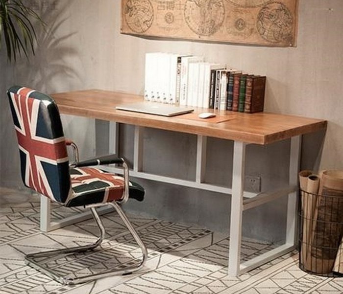 Рабочий стол Ардено бело-коричневого цвета  - лучшие Письменные столы в INMYROOM