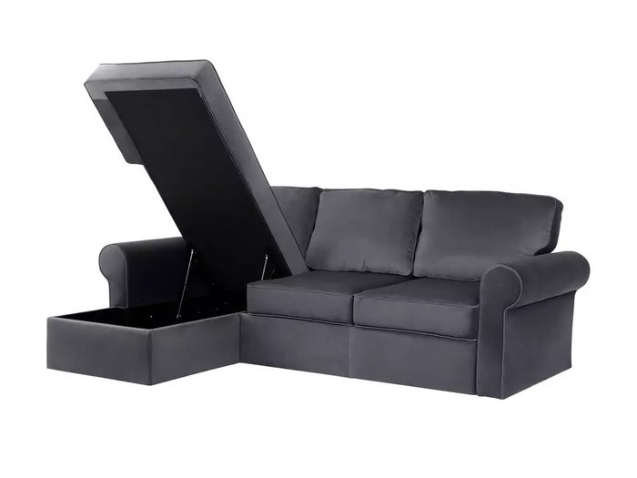 Угловой диван-кровать Murom темно-серого цвета - лучшие Угловые диваны в INMYROOM