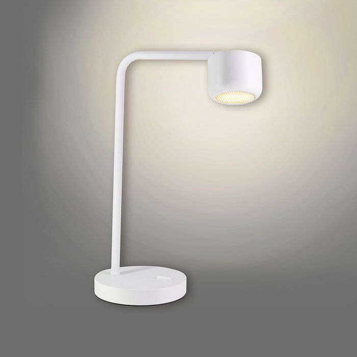 Настольная лампа DE365 48405 (алюминий, цвет белый) - купить Рабочие лампы по цене 3057.0