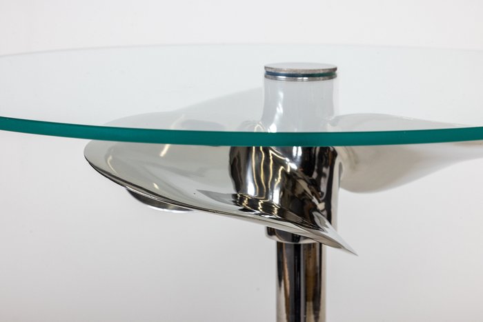 Кофейный столик Пропеллер 1 серебряного цвета - лучшие Кофейные столики в INMYROOM