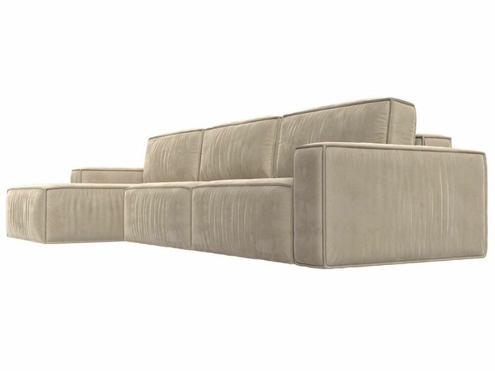 Угловой диван-кровать Прага Классик лонг бежевого цвета левый угол - лучшие Угловые диваны в INMYROOM