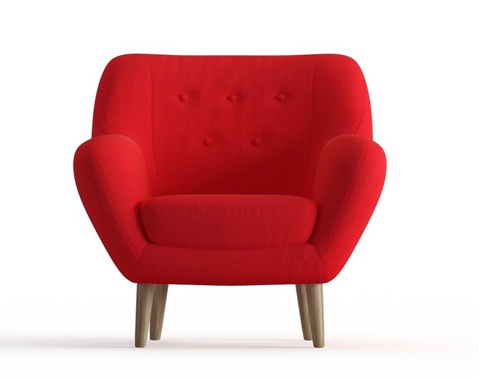Кресло Cloudy в обивке из рогожки красного цвета - купить Интерьерные кресла по цене 15250.0