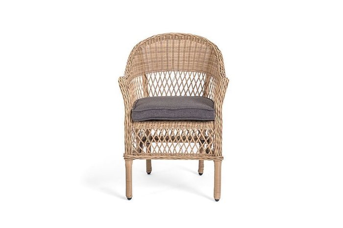Кресло с подушкой Сицилия из искусственного ротанга - купить Садовые кресла по цене 24734.0