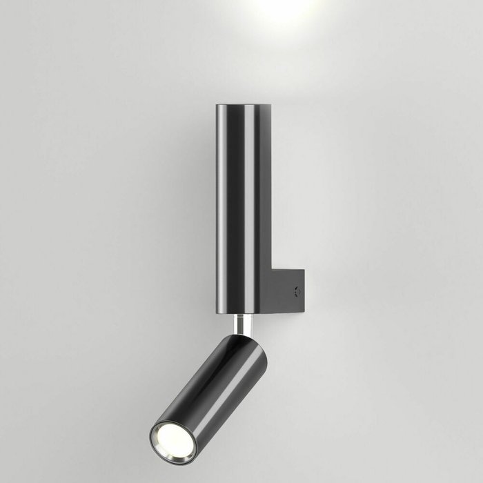 Настенный светодиодный светильник Pitch черного цвета