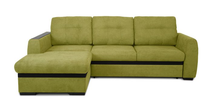 Угловой модульный диван-кровать Айдер зеленого цвета 