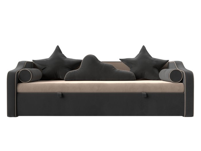 Прямой диван-кровать Рико серо-бежевого цвета - купить Прямые диваны по цене 38999.0