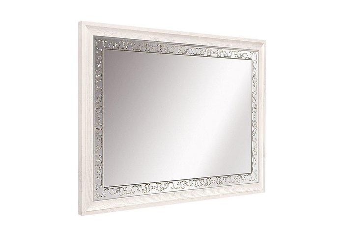Зеркало настенное Соната белого цвета - купить Настенные зеркала по цене 19187.0