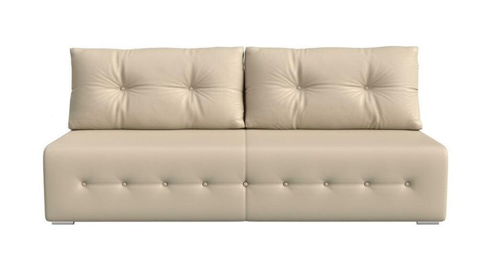 Прямой диван-кровать Лондон бежевого цвета (экокожа) - купить Прямые диваны по цене 29999.0