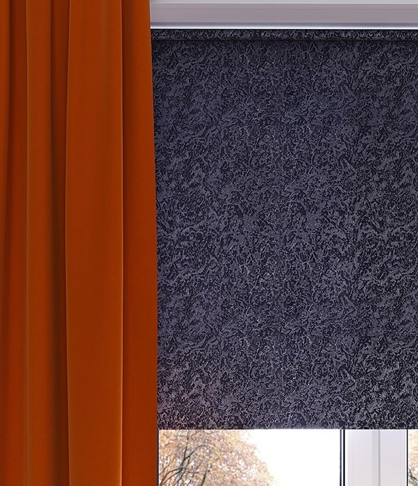 мини ролета Фрост 72,5х175 темно-синий - лучшие Шторы в INMYROOM